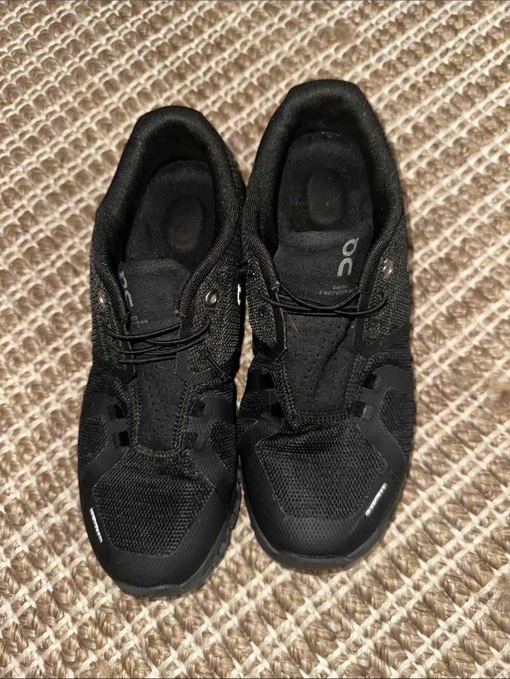 On Running Black Mesh Athletic Running Shoes